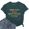 thumbnail image 2 of WEIWEN Halloween Shirts for Woman Sarcasm Because Vada Kedavr is Illegal Crewneck Short Sleeve Tee Tshirts Cute 2026 Going Out Tops Dark Green, XXL, 2 of 3