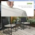 thumbnail image 6 of FDW Patio Bistro Set 3 Pieces Outdoor Wicker Chair Patio Rattan Furniture Wicker Conversation Sets Backyard Garden Balcony Poolside,Beige, 6 of 8