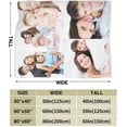 thumbnail image 4 of Custom Blanket with Photos Text Customized Blanket Personalized Flannel Throw Blankets for Adult Kid Birthday Christmas Halloween Fathers Mothers Valentines Day Gift - 40"x 50", 4 of 6