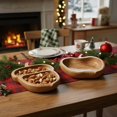thumbnail image 7 of Acacia Wood Apple Shaped Bowl, 5.5 Inch Wooden Salad Bowl for Fruit, Snacks, Serving and Kitchen Decor, Natural Solid Wood Serving Bowl, 7 of 7
