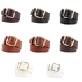 thumbnail image 3 of Ceintures de Taille Unies pour Femme, Boucle Carrée, Décoration Réglable, Ceinture en Cuir, 3 of 7