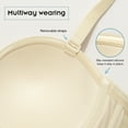 thumbnail image 6 of Wingslove Women's Strapless Push Up Bra Plus Size Full Figure Underwire Multiway Contour Bra, Beige 38B, 6 of 9