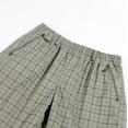 thumbnail image 3 of Aofany Plus Size Mens Casual Shorts Fashion With Zippered Pocket Elastic Waist Beach Shorts Cotton Comfy Plaid Short Pant, 3 of 8