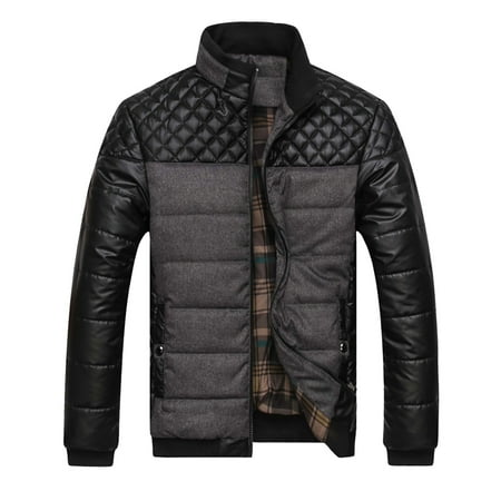

Mens Autumn And Winter Fashion Casual Diamond Coat Jacket Cotton Padded Jacket Maternity Hoodies Men