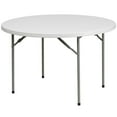 thumbnail image 1 of 48'' Round Granite White Plastic Folding Table, 1 of 9