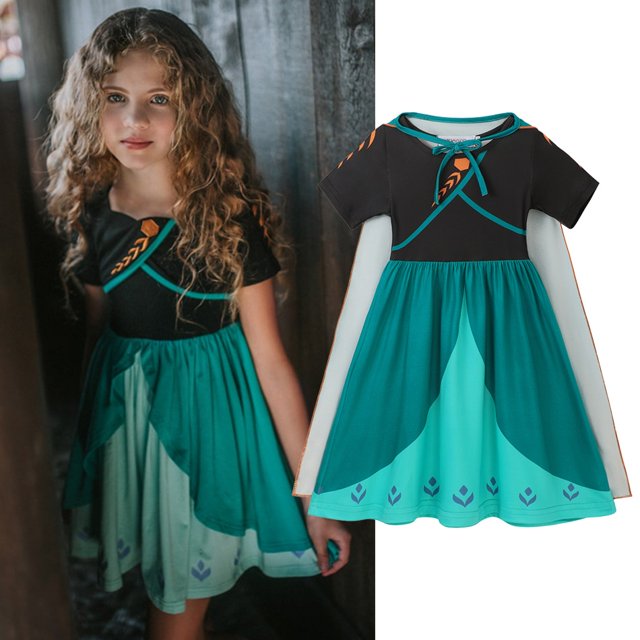 Nuevo Encanto Disney vestido de verano para niñas Mirabel Isabela vestido Casual niños ropa Frozen Elsa Anna Rapunzel disfraz Vestidos5-6T Gao Jinjia LED