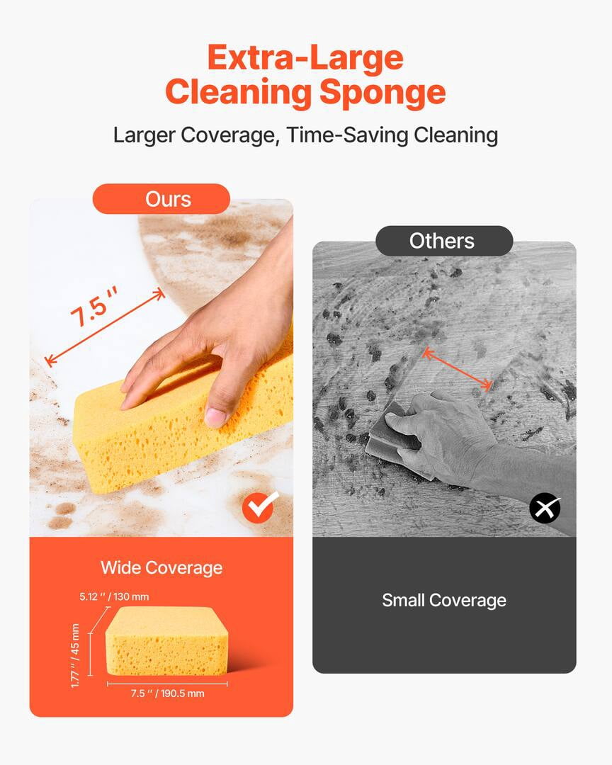 Maircle Scrub Sponge, 6-Pack Non-Scratch Cleaning Sponges for Home, Bathroom & More, Zero Scratch Dish Scrubber