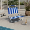thumbnail image 2 of Chaise de plage Mainstays, rayures bleues et blanches, 2 of 10