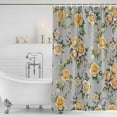 thumbnail image 4 of Yellow Rose Waterproof Fabric Shower Curtain,Vintage Country Botanical Floral Vines Waterproof Fabric Shower Curtain for Bathroom Curtains Bathtubs Shower Curtains with 12 Hooks Extra Long 72x96, 4 of 8