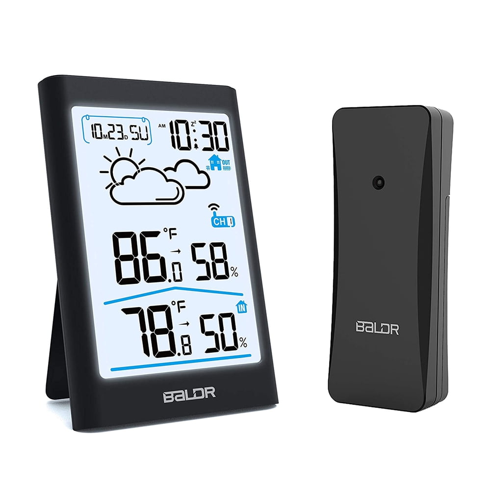 Inside Outside Wireless Thermometer LCD Home Digital Weather Station 