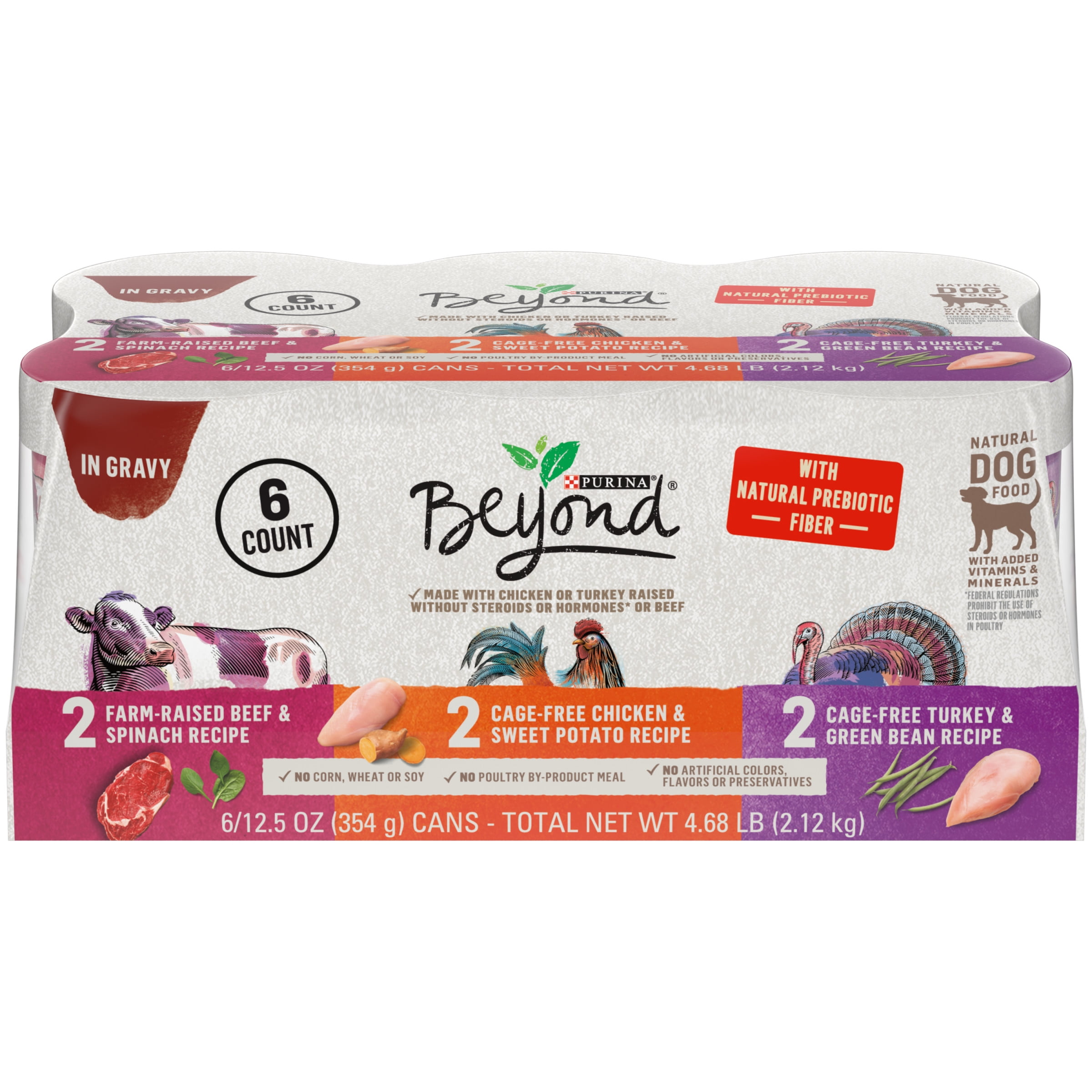 Purina Beyond Wet Dog Food Variety Pack, 12.5 oz Cans (6 Pack