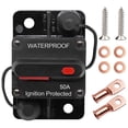 thumbnail image 1 of Erayco Disjoncteur 50 Amp avec Réinitialisation Manuelle pour Voiture, Marine, Traîne, Moteurs, Bateau, VTT, Protection d'Alimentation Manuelle pour Audio, 1 of 5
