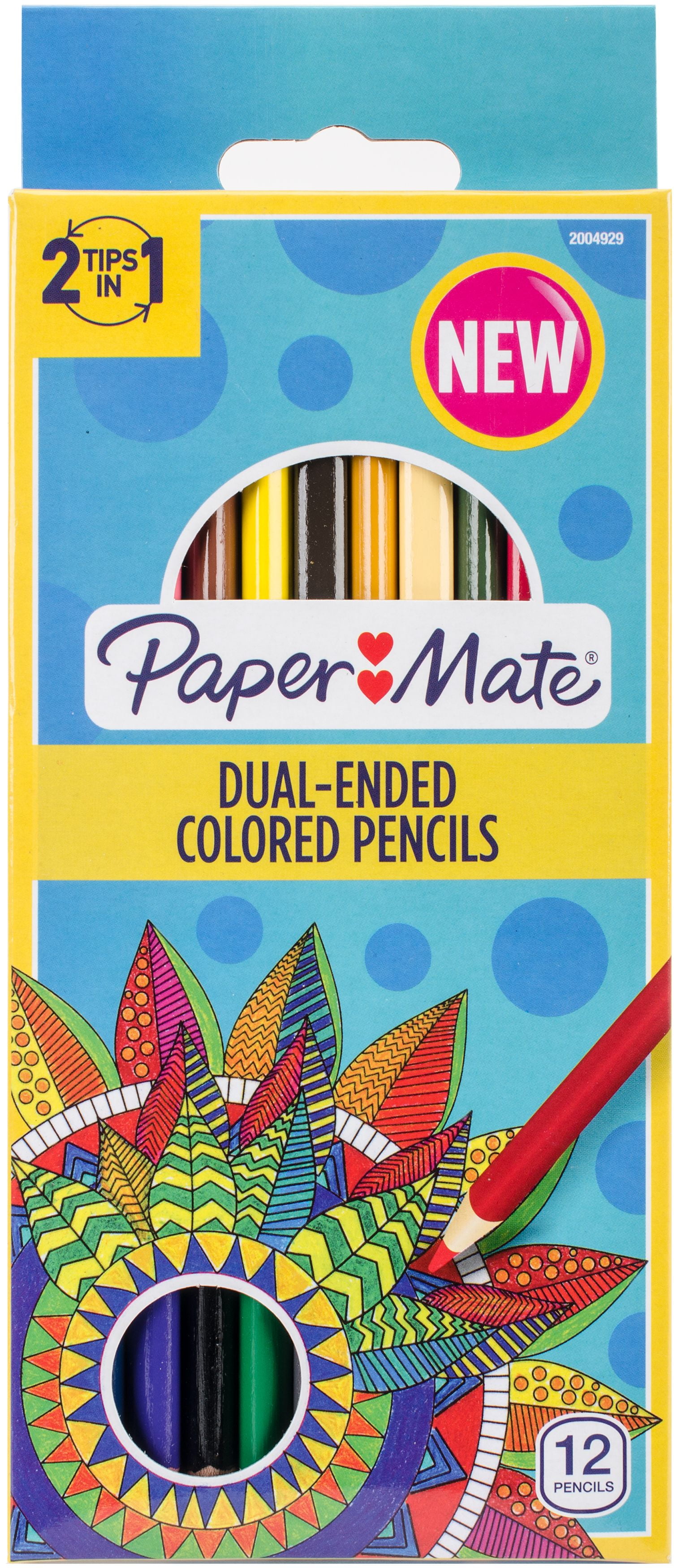 Paper Mate Double Ended Colored Pencils 12pkg Triangle Brights