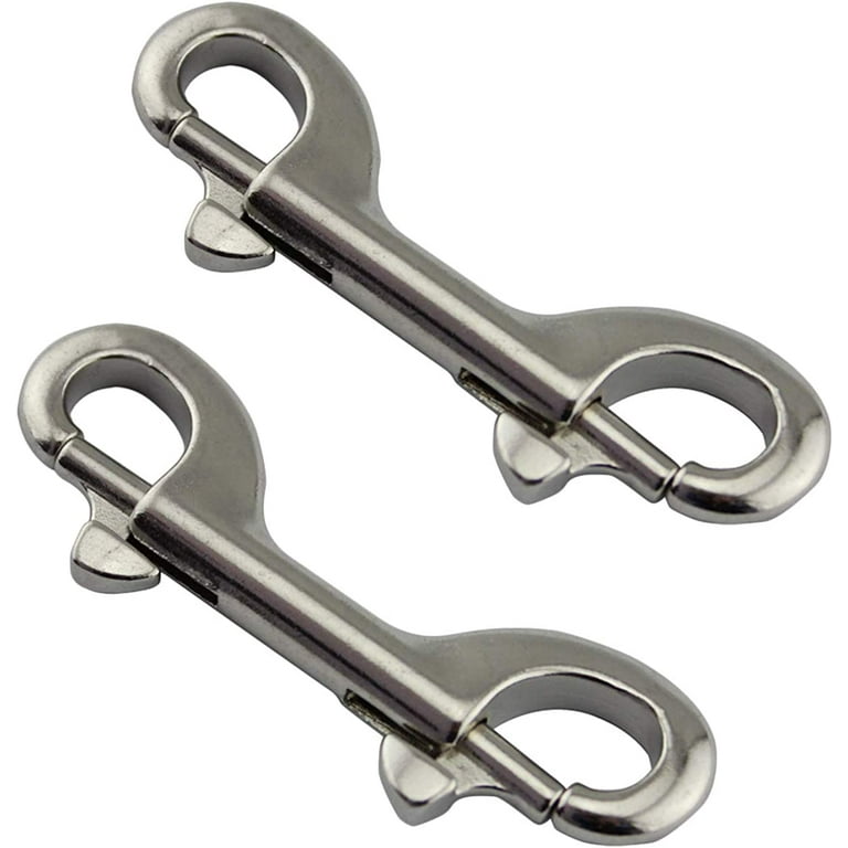 2-Pack 316 Stainless Steel Double Ended Bolt Snap Hook 4-1/2'' Double End  Bolt Snaps Hooks Scuba Diving Clips Marine Grade for Water Bucket/Dog  Leash/Pet Feed Bucket & Hammock/Horse Tack and More 