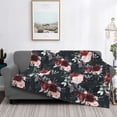 thumbnail image 2 of Rateoe Watercolor Floral Pattern Flannel Throw Blanket, Ultra-soft Blanket for Bed, Couch, Car, Hypoallergenic Anti-pilling blanket-50"x40"(Horizontal), 2 of 6
