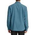 thumbnail image 3 of INSPIRE CHIC Men's Corduroy Shirt Button Down Regular Fit Long Sleeves Shirts 2XL Blue, 3 of 6
