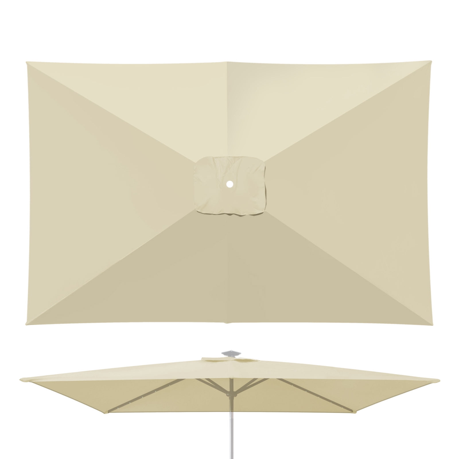 YardGrow 10'x6.5' Outdoor Patio Umbrella Replacement Canopy for 6 Ribs