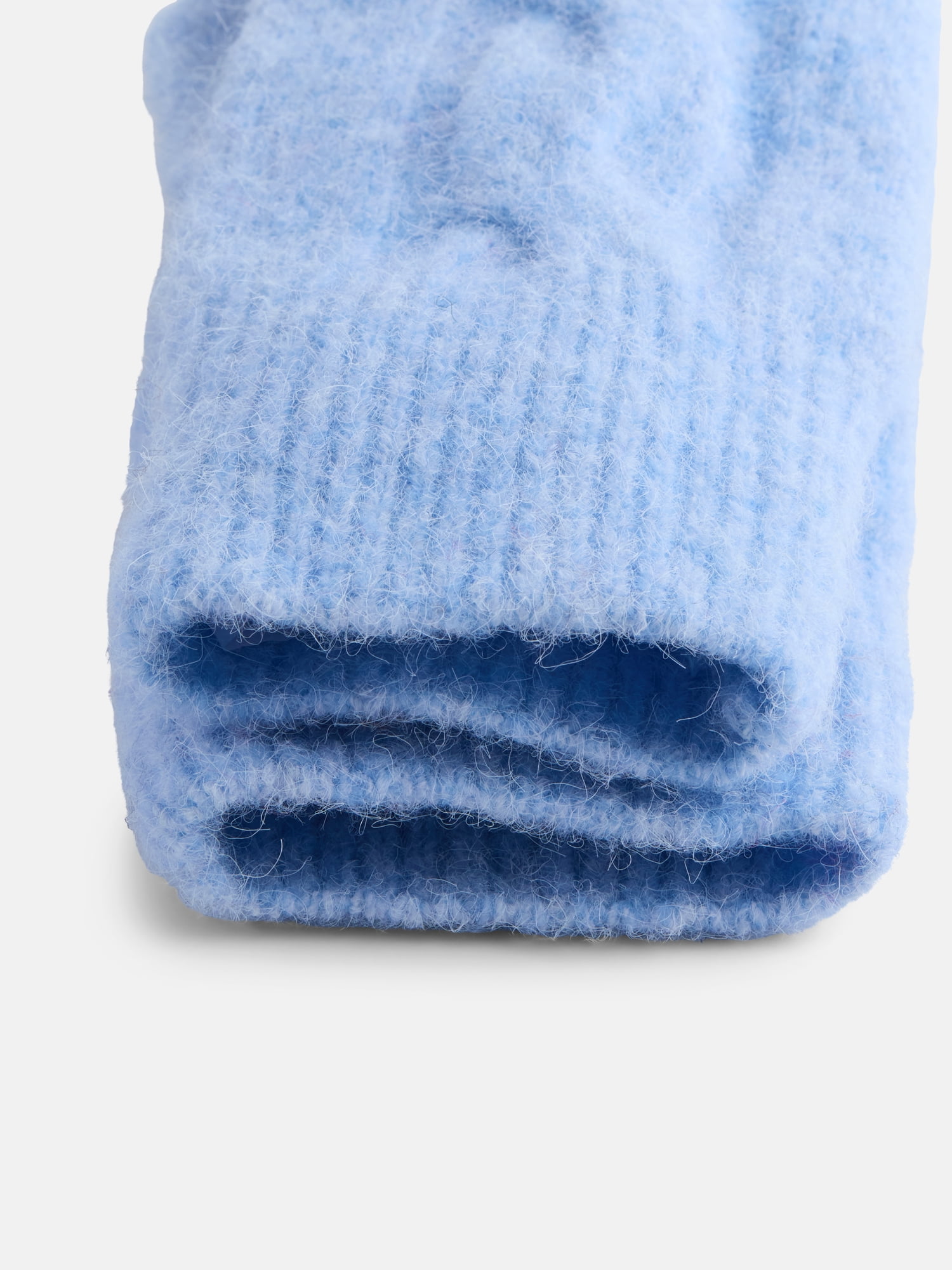 Scenario Women's Cable Knit Mittens, Polished Blue