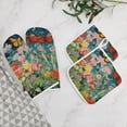 thumbnail image 5 of Watercolor Butterfly Oven Mitt And Pot Holder Set Oven Glove for Kitchen Baking Cooking Grilling, 5 of 6