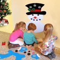 thumbnail image 5 of Juego de juegos de muñeco de nieve de Navidad de fieltro de bricolaje de 20 X 39 pulgadas con adornos desmontables de 31 piezas, regalos de Navidad para colgar en la pared para decoraciones navideñas, Feliz Sencillez, 5 of 5