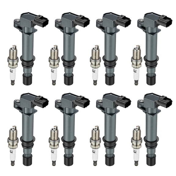 SPEEDWOW Ignition Coil Pack UF270 and Iridium Spark Plug 4503 Compatible with Dodge Durango Ram 1500 Dakota Jeep Grand Cherokee 2000-2007 4.7L V8 5C1114 UF297 Set of 8