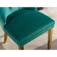 thumbnail image 4 of Contemporary Velvet Dining Chair, Tufted, Chrome Legs & Nailhead, Set of 2, 4 of 11