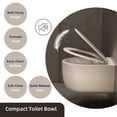 thumbnail image 6 of Los Flexi Compact Wall-Mount Toilet Set - Round Bowl, In-Wall Tank, Tornado Flush, Actuator Plate Included, 6 of 14