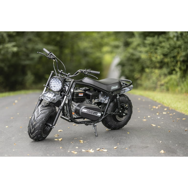 Coleman Powersports B200RSV 196cc Gas Powered Mini Bike, Rear Suspension Off-Road Motorcycle Up to 30 MPH & 20 Miles Range, Pull-Start Engine, Front & Rear Disc Brakes, Ages 13 and Up, Black - Coleman Powersports B200RSV 196cc Gas Powered Mini Bike, Rear Suspension Off-Road Motorcycle Up to 30 MPH & 20 Miles Range, Pull-Start Engine, Front & Rear Disc Brakes, Ages 13 and Up, Black -