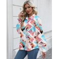 thumbnail image 2 of Blusa de manga larga con botones Zeagoo para mujer XL, 2 of 6
