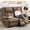 Brown, variant on Leather Loveseat Recliner with Massage/Heat, Oversized Recliner Couch & Reclining Loveseat with Cup Holders/Pillow, Manual Reclining Sofa For Living Room/Rv/Home Theater Seating