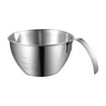 thumbnail image 4 of Stainless Steel Mixing Bowl Salad Bowls Long Handle Space Saving Metal Bowl Egg Whisking Bowl for Food Storage Dessert Baking Snacks 10cm, 4 of 8
