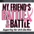thumbnail image 3 of CafePress -  My Battle Too Friend Breast Cancer T Shirt - Women's Traditional Fit Dark T-Shirt, 3 of 4