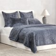 thumbnail image 6 of Pemberly Row 108" Velvet and Solid Cotton Sateen King Quilt in Fog Blue, 6 of 6