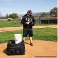 thumbnail image 3 of PowerNet Bucket Bag Baseball Coach Bag with Wheels, Carry Case for Launch F-lite Pitching Machine, Holds Two 6 Gallon Bucket of Baseballs & Softballs, 3 of 7