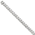 thumbnail image 3 of 14K White Gold 10.8mm Hand-polished Rounded Curb Link Bracelet, 3 of 5