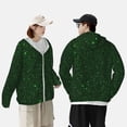 thumbnail image 4 of Lsque Emerald Green Sparkling UPF 50+ Lightweight Sun Protection Men's Women's Long Sleeve Shirt, Hoodie Performance -X-Large, 4 of 9