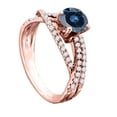 thumbnail image 3 of Aonejewelry 1.30 Ct. Ttw Halo Split Shank Black Diamond Engagement Ring Crafted In 14k Solid Rose Gold, 3 of 4