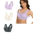thumbnail image 3 of Puntoco Sujetadores cómodos para mujer Ropa interior de encaje sin tirantes para mujer con colección de lados finos y sujetador diario de 3 piezas, 3 of 3