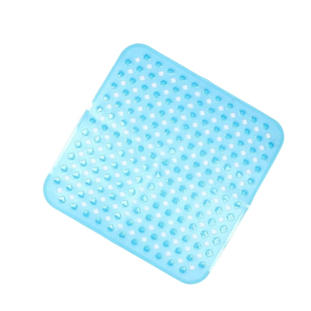 Billuyoard Alfombrilla cuadrada para baño con alfombrillas con ventosa, alfombrilla de seguridad para el suelo de la bañera con orificio de drenaje de Juegos de accesorios de baño Azul Billuyoard HA067135-01
