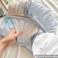 thumbnail image 4 of Full Size Fitted Sheet Set - Teal Beige 3 Piece Bedding Sets 16" Deep Pocket Fitted Sheet with 2 Pillowcases Modern Oil Painting Art Coastal Brushed Microfiber Hotel Luxury Bed Sheets, 4 of 9