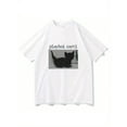 thumbnail image 2 of T-Shirts Hip-Hop Mignons Chat Harajuku Imprimé Tee Régulier Hauts pour Hommes T-shirt de Rappeur de Qualité, 2 of 4