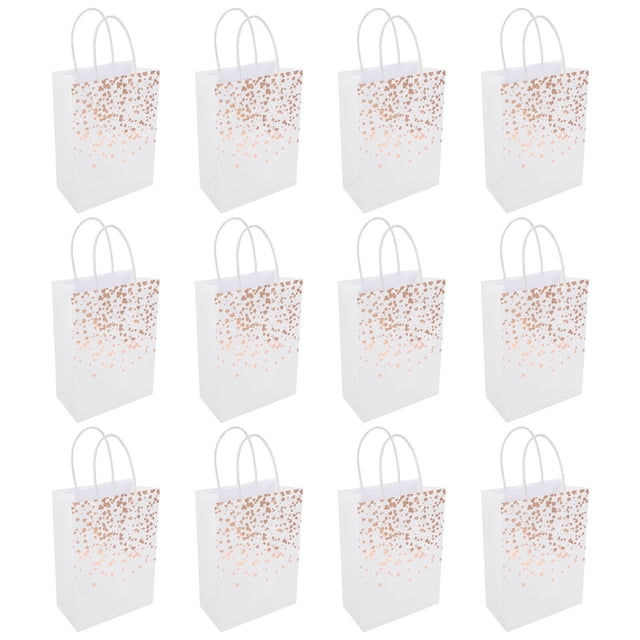 OULII 12Pcs White Kraft Paper Bags Durable Multipurpose Storage Bags for Snacks and Kitchen Use