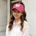 thumbnail image 4 of Mceream Baseball Cap for Girls Lightweight Cute Print Sun Protection Hat Sun Cap Adjustable Summer Breathable Visor Cap Hiking Travel 2-10 Years, 4 of 5
