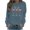 Blue, variant on Women Fall Clothes Festive Wine Glass Print Sweatshirt Long Sleeve Round Neck Pullover Christmas Top Fall Fashion Must Haves