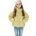 thumbnail image 2 of AUNVITO Girls 2-12Y Thickened Fleece-Lined Hooded Puffer Coat with Zipper Front Pockets Casual Warm Winter Jacket, 2 of 5