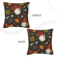 thumbnail image 3 of Square Decorative Throw Pillow Covers with Core, Halloween Elf Print Throw Pillows for Couch Sofa Bed Home Decor, 16"x16", 3 of 9