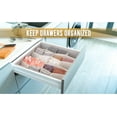 thumbnail image 4 of YBM Home 4-Pieces Plastic Honeycomb Drawer Organizer for Undergarments, 4 of 4