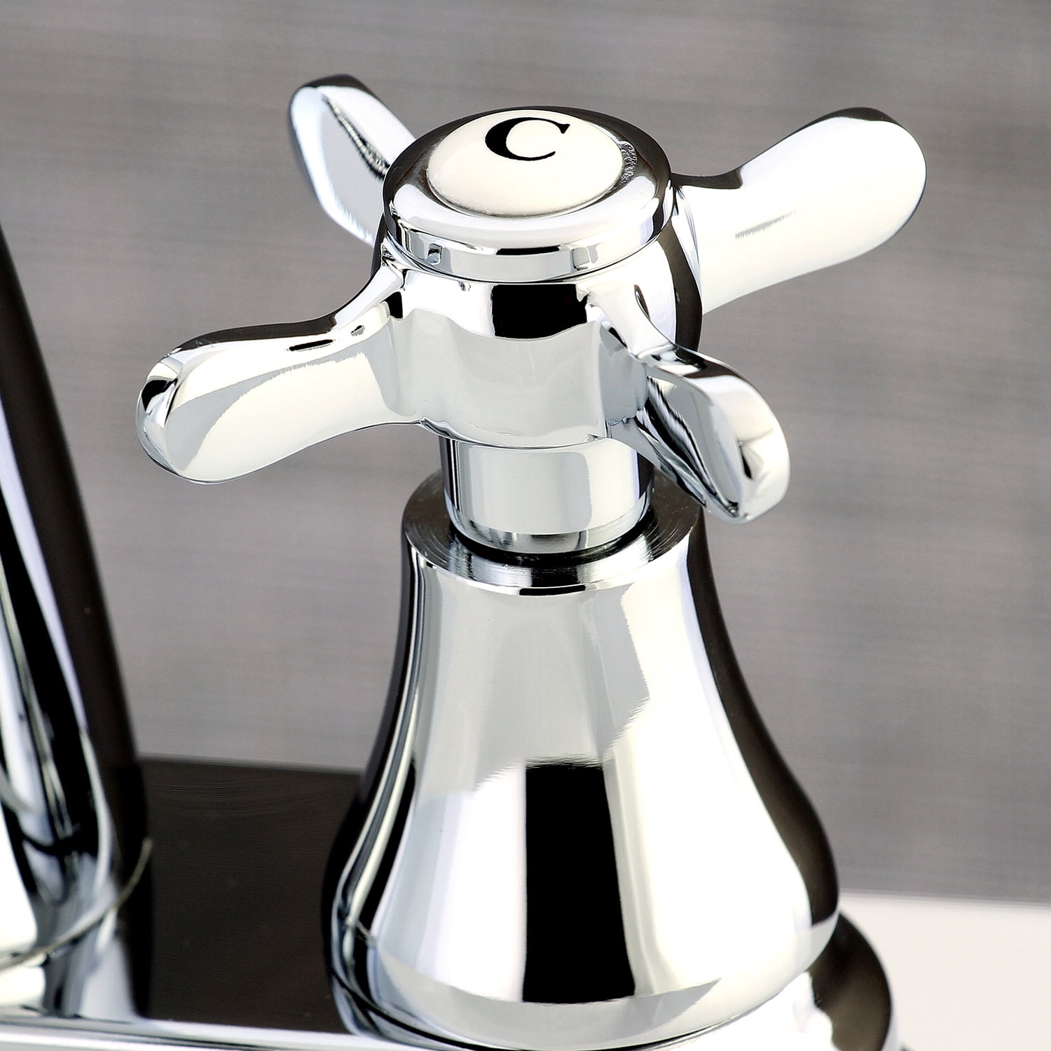 Kingston Brass KS7611BEX 4 in. Centerset Bathroom Faucet, Polished Chrome