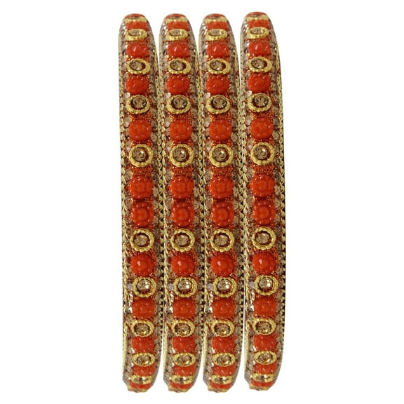 Efulgenz Indian Bangle Set Bollywood Style Rhinestone Crystal Bridal Bracelet Jewelry Set for Women Girls (4 pc)
