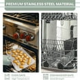 thumbnail image 3 of Set of 2 Stainless Steel Grill Rack,9.8x7.5x0.6In Durable Non-stick Cooling Brace for Party,Reusable Cooling Rack for Toaster,Oven Use, 3 of 6